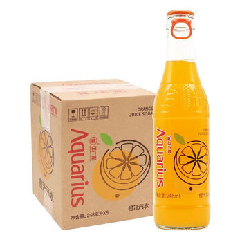 正广和 汽水果汁饮料玻璃瓶碳酸饮料汽水248ml*5瓶/箱 正广和汽水橙子