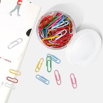 西玛（SIMAA） 3#29mm彩色防锈回形针 办公用品家用多功能曲别针 办公用品 160枚/桶 19886