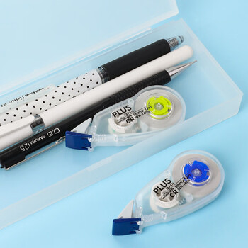 普乐士plus修正带12m迷你双向涂改带加长款学生用修正带改正带 WH-1805 粉色