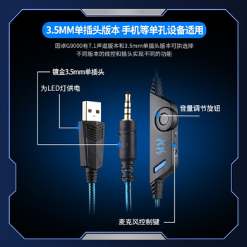 因卓(KOTION EACH)G9000 立体环绕音效头戴式耳机 电竞游戏网吧通用 吃鸡无畏契约FPS 3.5mm电脑笔记本耳麦 黑红 因卓(KOTION EACH)G9000 立体环绕音效头戴式耳机 电竞游戏网吧通用 吃鸡无畏契约FPS 3.5mm电脑笔记本耳麦 黑红