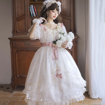 洛丽塔长款花嫁lolita洋装公主裙夏季套装长款lolita花嫁优雅日常轻lo