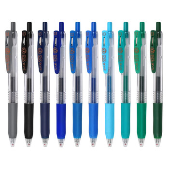 斑马牌（ZEBRA）按动中性笔 0.3mm子弹头啫喱笔水笔 财务会计记账专用签字笔 JJH15 蓝黑色