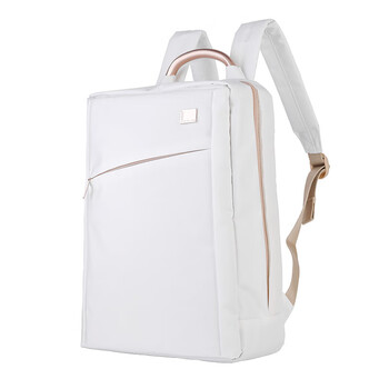 乐上（LEXON）双肩包女14英寸商务笔记本电脑包时尚休闲书包通勤旅行背包白色