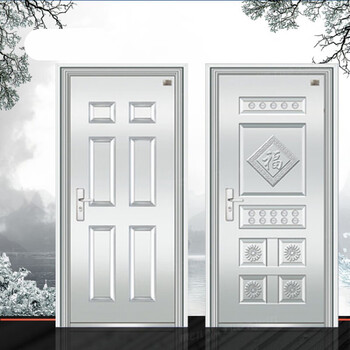 304不锈钢防盗门家用入户门单门钢质农村室外庭院学校进户工程门20586