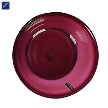 安居先森 塑料盆21.5cm*1L*2个 紫色 圆形透明水晶洗菜盆和面盆 包装随机