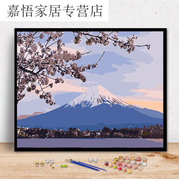 富士山と松の木 陶器画 額付 マウントフジ 松 - 絵画/タペストリ