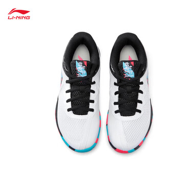 李宁儿童羽毛球鞋贴地飞行2Junior大童专业训练鞋 白/黑色-1 33 