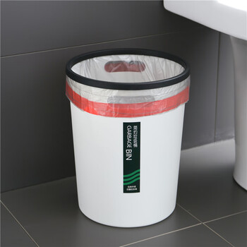 妙然压圈垃圾桶9L 2个装分类塑料垃圾篓家用厨房卫生间办公室加厚纸篓