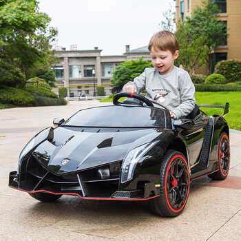 速鸿兰博基尼儿童电动车双人四轮带遥控男女宝宝小孩玩具汽车可坐大人