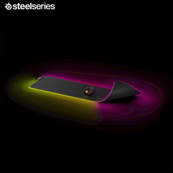 赛睿（SteelSeries）QcK Prism Cloth XL 900*300*4mm 电竞游戏鼠标垫 双区域RGB灯光 大尺寸 炫彩RGB版 