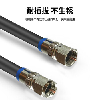 双下（SUAXUA）有线数字视频信号线  SYWV75-5弱电闭路视频线双英制F头(内螺)连接线1.5米 SX-KA1Y2F1.5