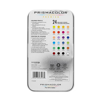 PRISMACOLOR霹雳马彩色铅笔彩铅笔24色挂装油性大师级画笔套装绘画写生手绘美国三福美术写生