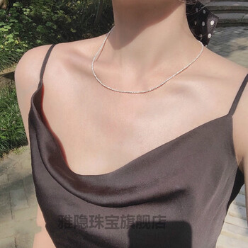 豫见美农极细淡水小米珍珠项链小粒女夏14k包金锁骨链毛衣链叠戴极
