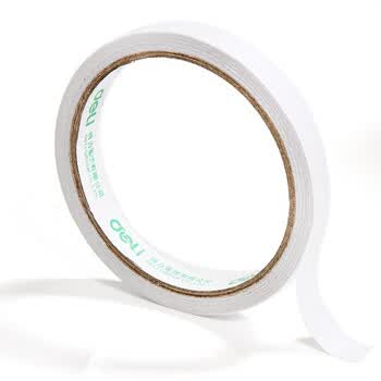得力(deli)高粘性棉纸双面胶带 12mm*10y(9.1m/卷) 24卷/袋装 办公用品 30401