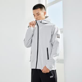 361度运动风衣外套男秋季休闲连帽工装夹克秋冬防风长袖男装跑步运动