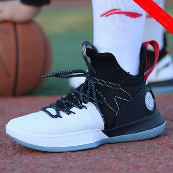 李宁篮球鞋韦德之道2019春新款队尚6圣诞缓震实战篮球鞋abak005 白黑