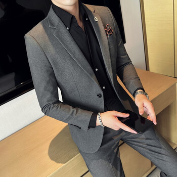 男士西服男套装英伦韩版修身男士西装两件套商务a470-ljt26-p175vksk