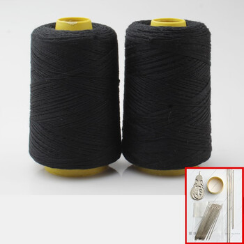 畅印缝被子线棉线粗线手工家用老式手缝针线大卷缝衣服的线黑色缝纫线