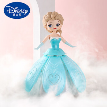 网红艾莎洋娃娃唱歌跳舞音乐旋转冰雪公主女孩抖音新款电动玩具 吧