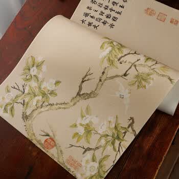 漢墨彩绘单面梨花毛毡 50%羊毛大尺寸初学者书法桌垫毛毡垫 文房四宝国画写毛笔字用毛毡布画毡