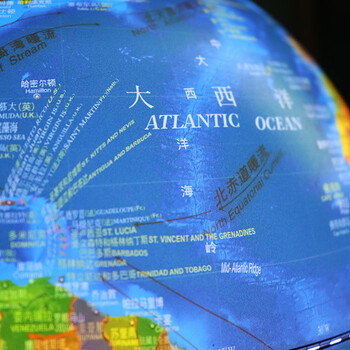 FUNGLOBE地球仪朋宸滚珠海沟款25cm学生用充电中号儿童AR益智启蒙初中生办公室台灯教师节玄关摆件生日礼物