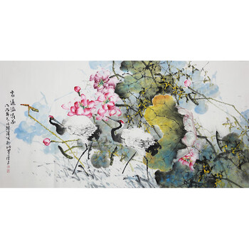 广西画家朱继伟香远溢清图水墨中国画花鸟画