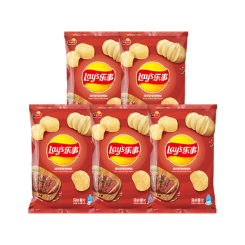 乐事(lays)薯片零食礼包休闲办公室网红小吃 乐事薯片大包装135g*5包