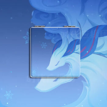 原神印象系列名片化妆镜子枫原万叶早柚胡桃雷电将军周边便携小镜子