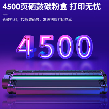 得力（deli）T2原装硒鼓 适用得力2000系列打印机 M2000DW/M2000W/M2000DNW/M2000DN 大容量 4500页