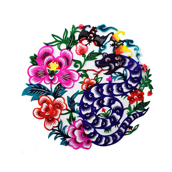 可狄米家生态同款覃孟斋陕西手工彩色剪纸画窗花民间工艺品旅游纪念