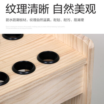 金仕健实木台球杆架落地多孔球杆架实木多功能架杆置物-全实木柜式12孔