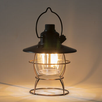 复古露营马灯户外挂式野营灯usb充电煤油灯户外照明灯 古铜色