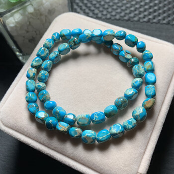 曼菲图硅孔雀石蓝铜矿手链女民族风情侣蓝凤凰石水晶手串520送男女