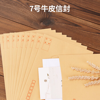 得力（deli）10张7号牛皮纸信封 邮局标准信封229*162mm 3426