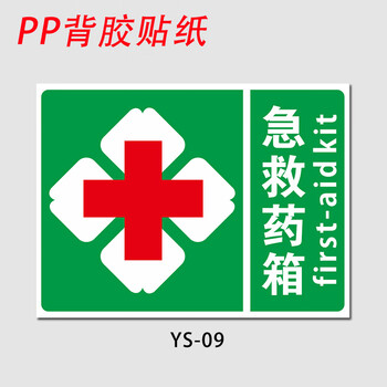 黎明之夜医药急救箱安全标识牌应急药品药箱医药箱十字标识标贴药品