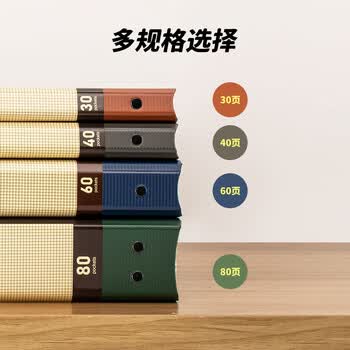 天色 A4/40页加厚插页资料册文件夹  多功能办公室收纳神器 试卷收纳孕检册乐谱夹 TS-1649 墨绿色