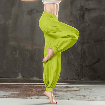 瑜伽裤女夏季宽松阔腿运动休闲舞蹈裤太极练功服裤健身户外灯笼裤