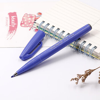 派通(Pentel)彩色软头秀丽笔 弹性笔尖水性笔Touch手帐书信贺卡用 SES15C藤紫色 派通(Pentel)彩色软头秀丽笔 弹性笔尖水性笔Touch手帐书信贺卡用 SES15C藤紫色