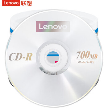联想（Lenovo）光驱刻录盘 CD-R 光盘 52速700MB 办公系列  空白光盘 桶装50片