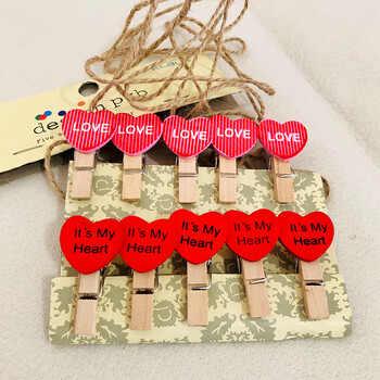 芬尚 JZ007 韩版心形卡通彩色木夹幼儿园教室照片挂墙装饰夹套装留言夹10个装(含麻绳约2米) 芬尚 JZ007 韩版心形卡通彩色木夹幼儿园教室照片挂墙装饰夹套装留言夹10个装(含麻绳约2米)