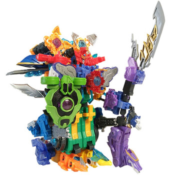 击队3玩具2变形机器人合体套装动漫英雄1组合机甲战士 十二合一超神勇