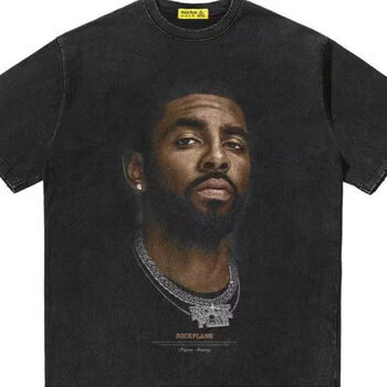 阙洲摇滚计划美式复古水洗做旧t恤摇滚计划欧文大头像印花潮牌短袖男