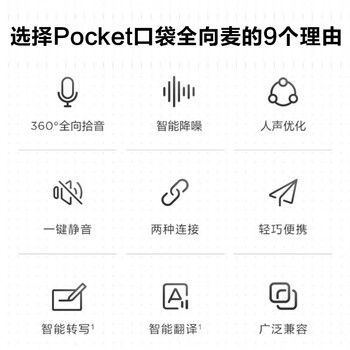 ThinkPad联想thinkplus Pocket便携会议口袋音箱AI智能版 陨石银 全向拾音智能降噪/转写翻译 蓝牙