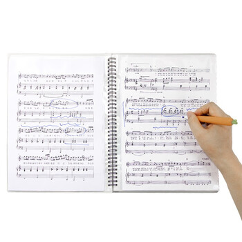 金得利谱夹子乐谱夹可修改钢琴谱夹册a4文件夹曲谱夹不反光学生吉他鼓琴音乐谱夹册 蓝色1个装 CF230