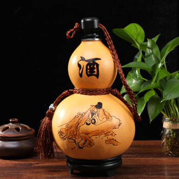 做旧酒葫芦装酒天然葫芦酒壶仿古装水防渗酒葫芦随身开口葫芦一斤李白