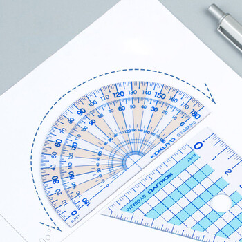 国誉(KOKUYO)学生考试绘图测量套尺(15cm直尺+三角尺*2+量角器)尺子套装 GY-GBA501 国誉(KOKUYO)学生考试绘图测量套尺(15cm直尺+三角尺*2+量角器)尺子套装 GY-GBA501