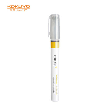 国誉(KOKUYO)进口mark+限定双头荧光笔记号笔考试重点标记笔记号笔 黄色1支装 PM-MT100Y 国誉(KOKUYO)进口mark+限定双头荧光笔记号笔考试重点标记笔记号笔 黄色1支装 PM-MT100Y