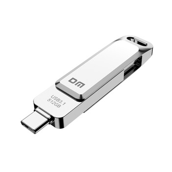 DM大迈 512GB Type-C USB3.1 手机U盘 金属PD168 双接口手机电脑两用优盘