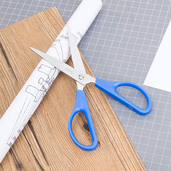 得力(deli) 170mm办公家用生活剪刀 手工剪刀 办公用品 黑色蓝色颜色随机0603