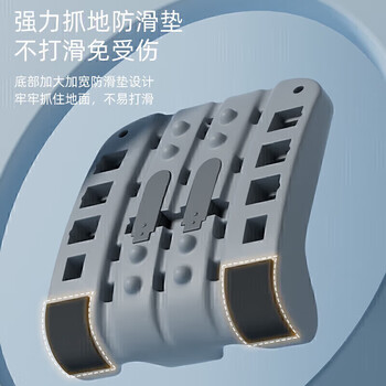 李宁（LI-NING）拉筋板斜踏板站立拉经瑜伽拉伸神器可折叠腿部健身器材灰色